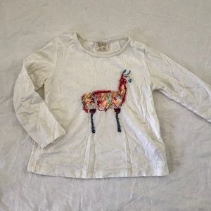 Zara Girls Llama shirt